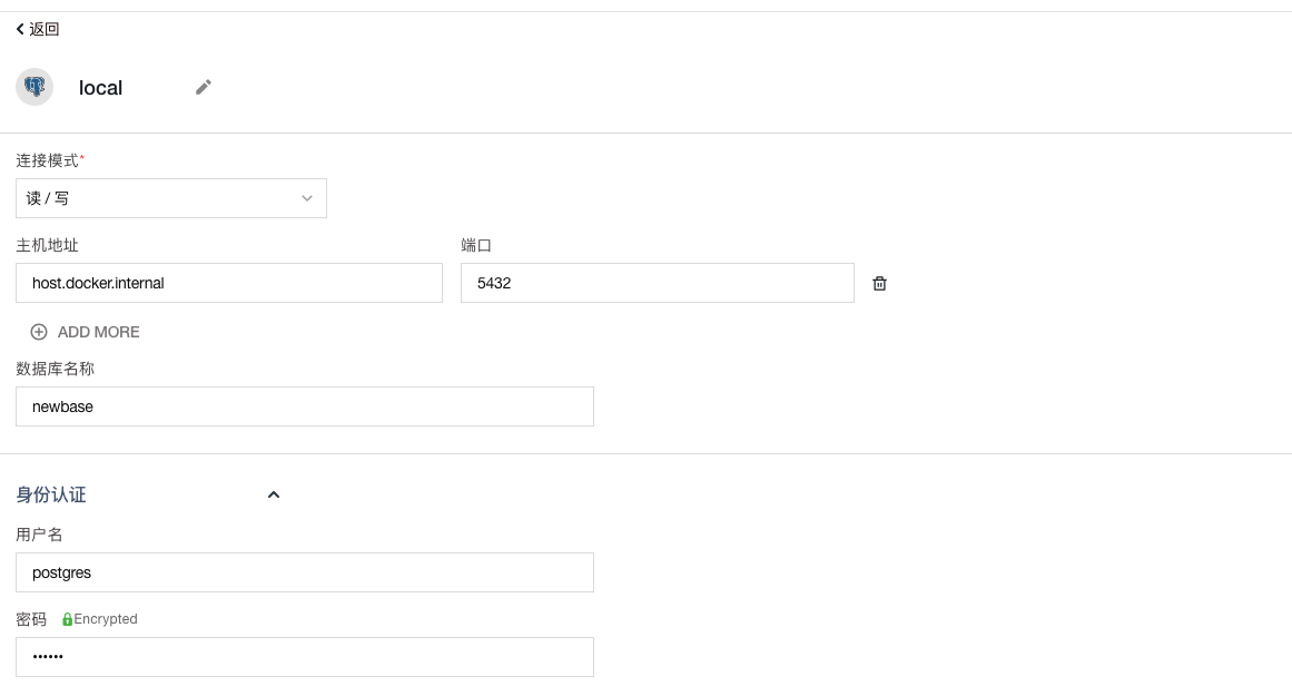 使用在本地主机上运行的 ngrok MongoDB 进行连接